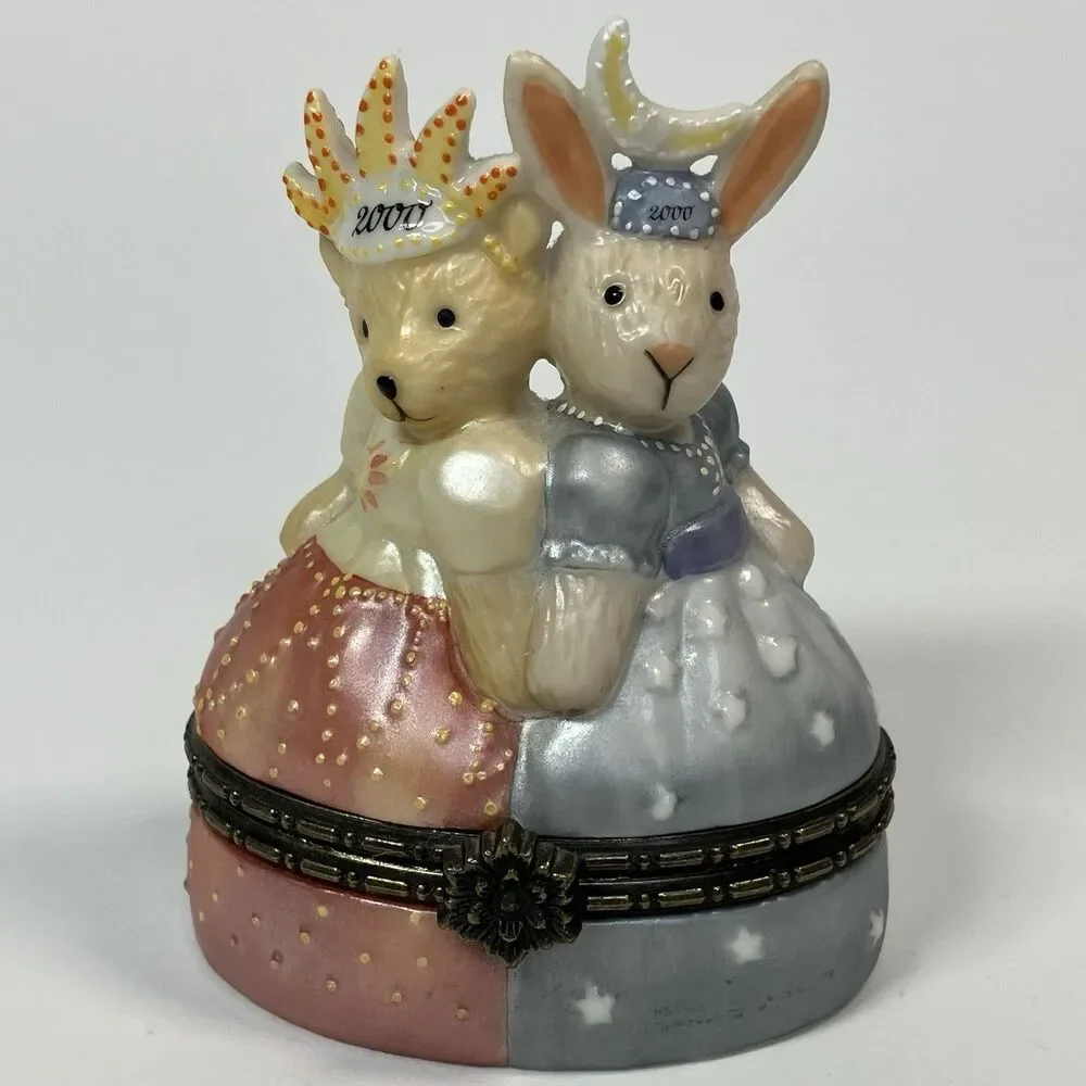 Muffy Vanderbear Muffy & Hoppy Millennium Porcelain Box Set 2000 | /w Box 4